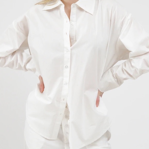 Poplin Button Up - White - Picture 1 of 1